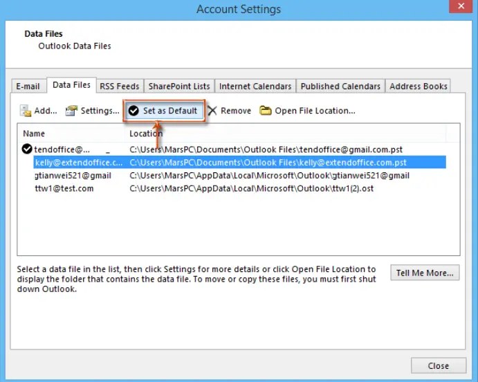 outlook data file