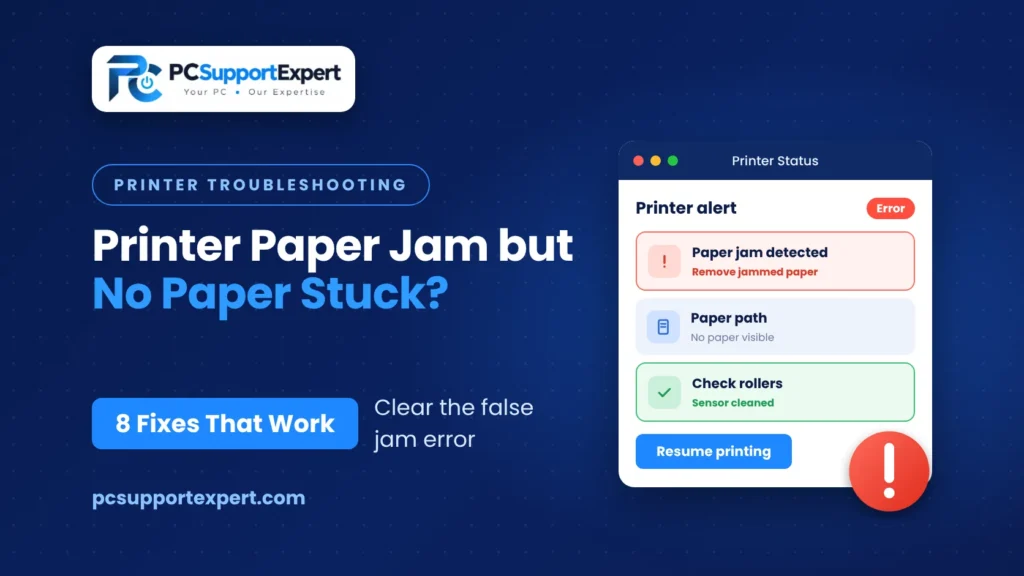 Printer paper jam but no paper stuck: 8 fixes